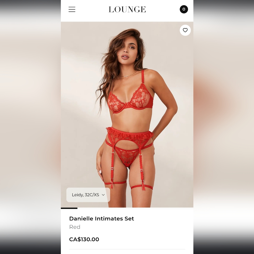Gorgeous Red Lace "Lounge" Lingerie